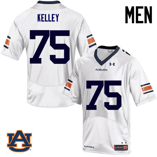 Men Auburn Tigers #75 Trent Kelley College Football Jerseys Sale-White